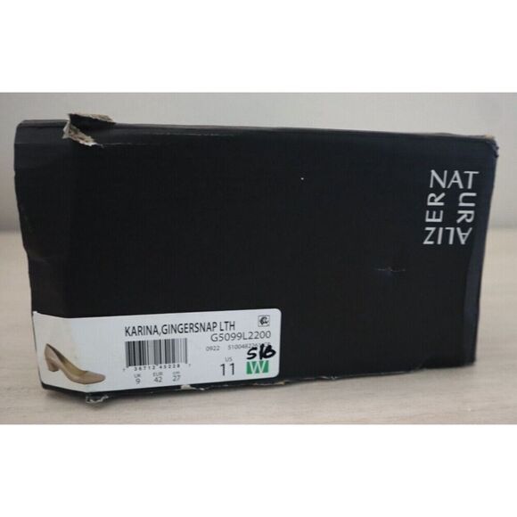 Naturalizer G5099L2200 Women's Sz 11W Gingersnap Leather Karina Pumps SIB - Picture 10 of 10